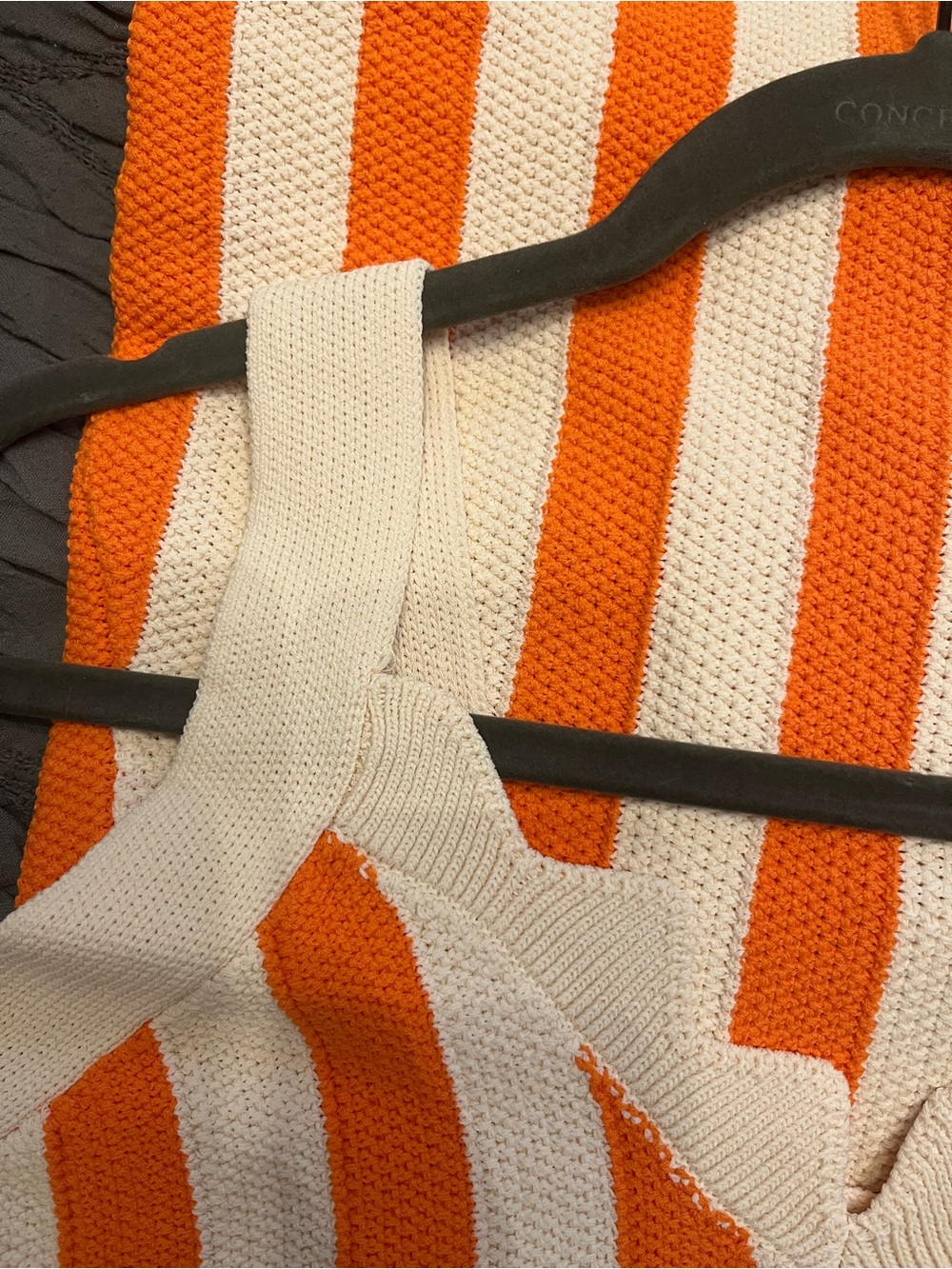 House of Harlow Striped Knit Tank Dress in Orange & Cream. Size Medium. NWT - Picture 8 of 10